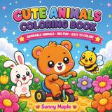 Cute Animals Coloring Book for Toddlers: 50 Bold and Easy Animal Designs with Big Simple Pictures for Little Hands to Color