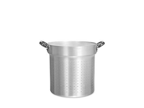 Pentole Agnelli pastazeef voor kookpan, aluminium, met 2 handgrepen van roestvrij staal, zilver