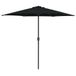 Maison Exclusive Parasol avec mât en aluminium, 270x246 cm, noir