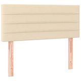 VidaXL Hoofdbord 90x5x78/88 cm stof crèmekleurig
