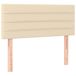 VidaXL Hoofdbord 90x5x78/88 cm stof crèmekleurig