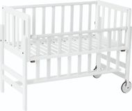 Geuther Betty Co-Sleeper, Aanschuifbed, Wieg - Met Wielen - 45x90 cm - Babybedje tot 9 kg - Massief beukenhout - Wit