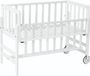Geuther Betty Co-Sleeper, Aanschuifbed, Wieg - Met Wielen - 45x90 cm - Babybedje tot 9 kg - Massief beukenhout - Wit