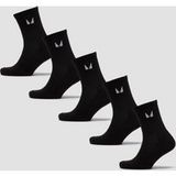 MP Unisex Crew Socks (5 Pack) - Black - UK 9-11