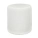 Home deco factory Poef bouclé - wit - rond - D35 cm - teddy stof - hocker - teddy poef