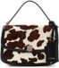 GUESS Audrey Convertible Xbody Flap Cow Dierenprint Leren Schoudertas Handtas
