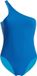 Wolford Badpak Dames - One-shoulder - Mouwloos - Effen - Blauw - Polyamide/Elastaan - Maat S