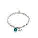 Uno de 50 Groene Murano glas libelle bedelarmband groot verzilverd sterling zilver vergulde handgemaakte sieraden gemaakt in Spanje