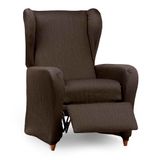 Eysa Luz Elastische bankhoes voor relaxfauteuil, bruin
