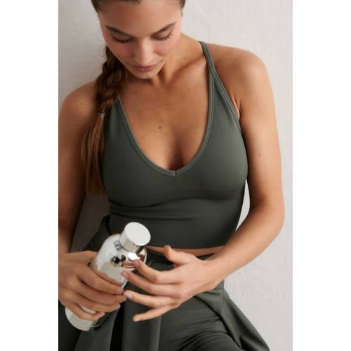 Aim'n sporttop Shape Seamless grijsgroen