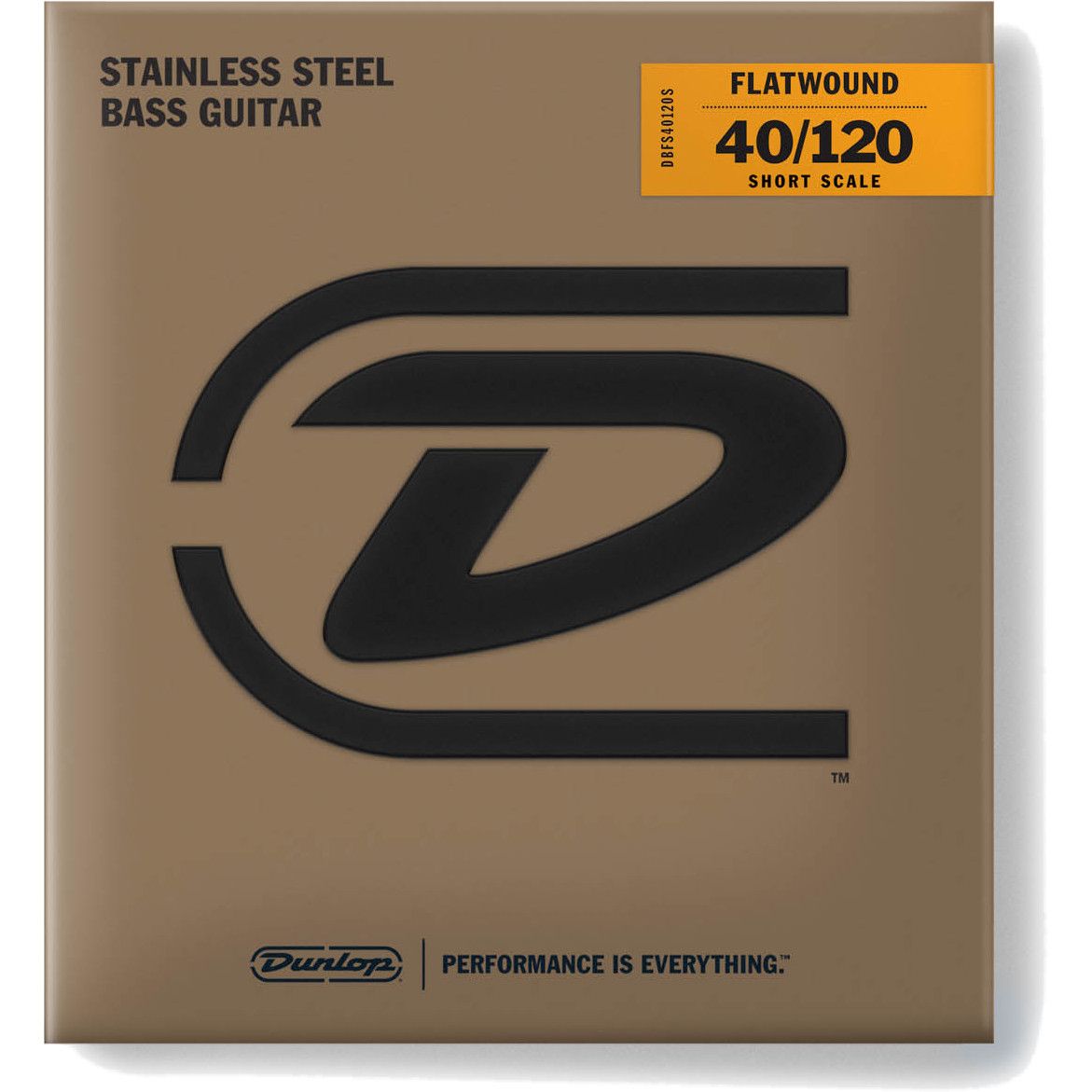 Dunlop DBFS40120S Flatwound Short Scale 40-120 - 5-String Bass Guitar Strings