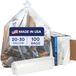 Plasticplace Duidelijke 25-30 gallon vuilniszakken, 30" x 36", 1.5 Mil, 100/Case