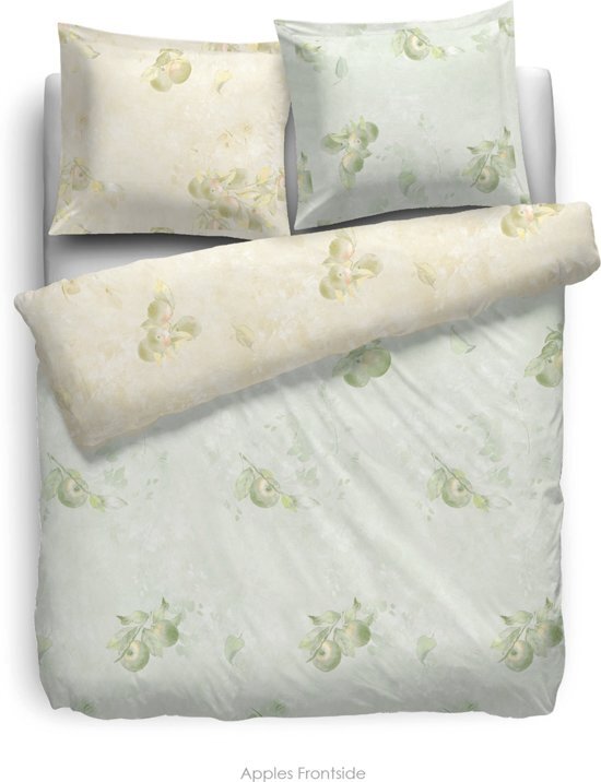 Heckett & Lane HNL Velvet Touch dekbedovertrek Apples - Mint - 1 persoons - 140x200/220 cm + 1 sloop