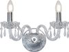 Searchlight Hale Wandlamp 2-Lichts Kristal Chroom E14