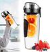 Unyqoos Gourde de sport avec insert à fruits, 1 litre, transparent