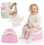 sun baby Potje - 18-36 maanden - antislipvoeten, ergonomische rugleuning, verwijderbare inzet, kunststof, tot 15 kg - Donkerroze-Wit
