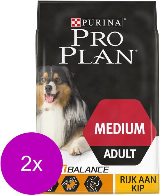 PRO PLAN Dog Adult Medium Breed Kip - Hondenvoer - 2 x 3 kg