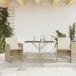 Prolenta Maison Exclusive 3-delige bistroset met kussens, beige, van polyrotan