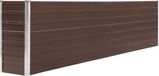 vidaXL Plantenbak verhoogd 320x40x77 cm gegalvaniseerd staal bruin