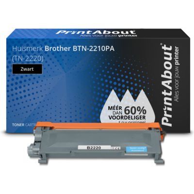 PrintAbout Huismerk Brother TN-2210 (TN-2220) Zwart Hoge capaciteit Toner - Compatibel