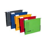 Elba Hangtassen chic voor A4, van karton, met linnen kikkers, 5 kleuren, 5 stuks