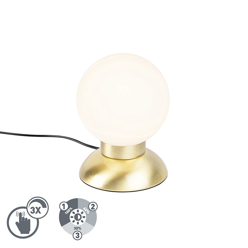 TRIO LEUCHTEN Design tafellamp goud dimbaar incl. LED - Majestic