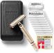 Störtebekker® Premium Safety Razor 'Hamburg' (Roségoud) - incl. leren etui (Zwart) en 10 scheermesjes