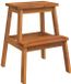 vidaXL Kruk - 2-staps - 40x38x50 cm - massief acaciahout