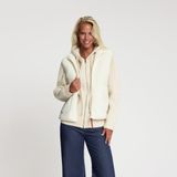 MGO Leisure Wear MGO Maya Dames - Outdoor bodywarmer - Teddy - Gebroken wit