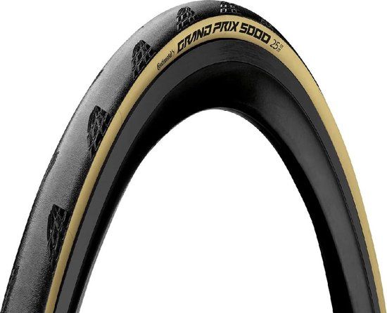 Continental Grand Prix 5000 700x25C - Black/Cream Skinwall - 28 Inch - 230g