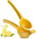 Sans marque Presse-agrumes Manuel - Presse à jus - Faire du jus frais - Nettoyage facile - 0,3 litre - Jaune