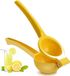 Sans marque Presse-agrumes Manuel - Presse à jus - Faire du jus frais - Nettoyage facile - 0,3 litre - Jaune