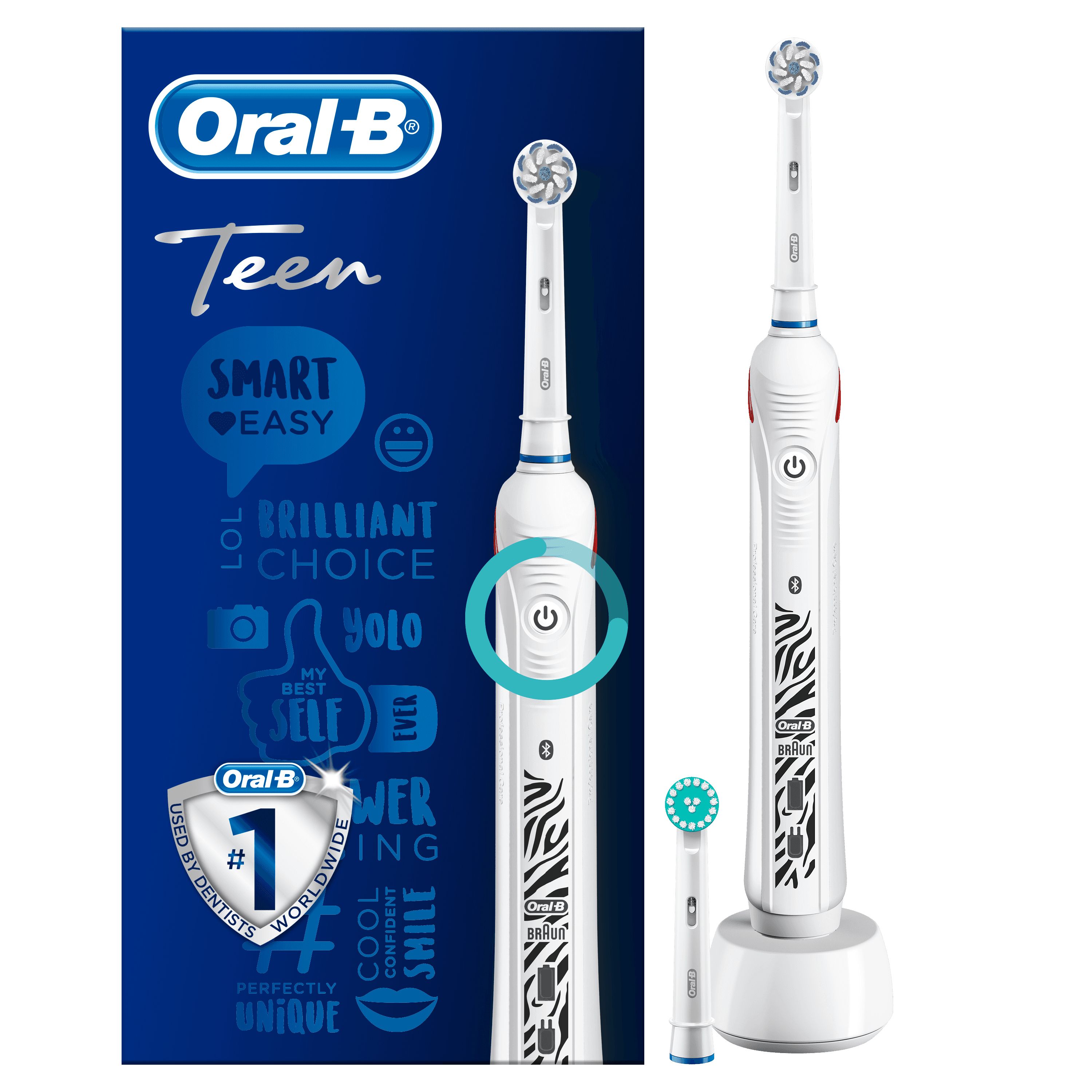 Oral-B Teen Elektrische Tandenborstel - Wit - 3 Modi - 2 Opzetborstels