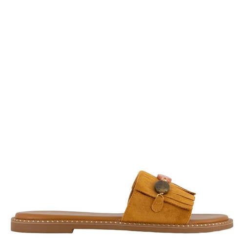 Graceland suède slippers cognac