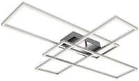 B.K.Licht BRILONER LED Plafondlamp 3504-018 stepdim warmwit aluminium-chroom