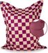 Lumaland Pouf à carreaux pour Adultes et Enfants - Pouf avec motif à carreaux - Pour extérieur et intérieur - 380 L - Avec rembourrage et billes EPS - Imperméable et lavable - 140 x 180 cm