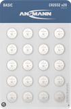Ansmann Knoopcel CR2032 3 V 20 stuk(s) 240 mAh Lithium