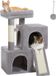 Merkloos / Sans marque BeiJingLiangPinJiaZuoKeJiWenHuaFaZhanYouXianGongSi Krabpaal met Dual Condos - Kattenhuis voor Huiskatten - 77 cm - Grijs