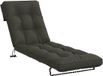 vidaXL Ligstoel Kussen VIANEN 100% Polyester Antraciet 200 x 55 x 8 cm
