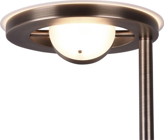 BES LED LED Vloerlamp - Trion Barry - 38W - Aanpasbare Kleur - Rond - Oud Brons - Aluminium