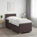 vidaXL Boxspringbed met matras, donkerbruin, 80 x 200 cm, stof