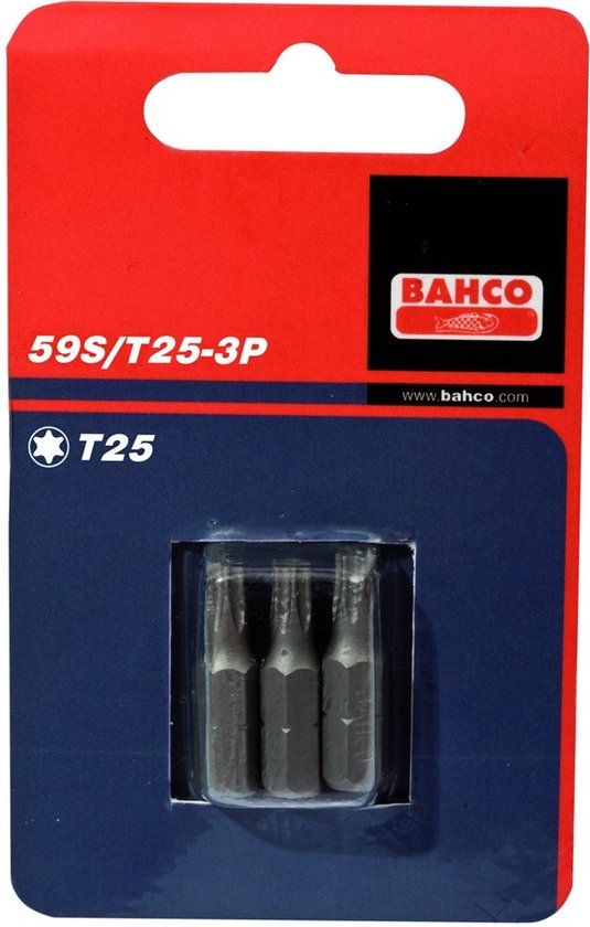 Bahco 3xbits t8 25mm 1/4" standard | 59S/T8-3P