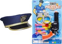 Funny Fashion Politie verkleed set - 5-delig - speelgoed handboeien - revolver - pet
