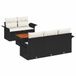 vidaXL - Tuinbank - Set - 6 - st - Zwart - poly - rattan
