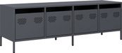 vidaXL Tv-meubel 135x39x43,5 cm koudgewalst staal antracietkleurig