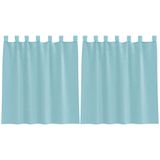 vidaXL Gordijnen Voile met lussen 2 stuks 140x140 cm Turkoois