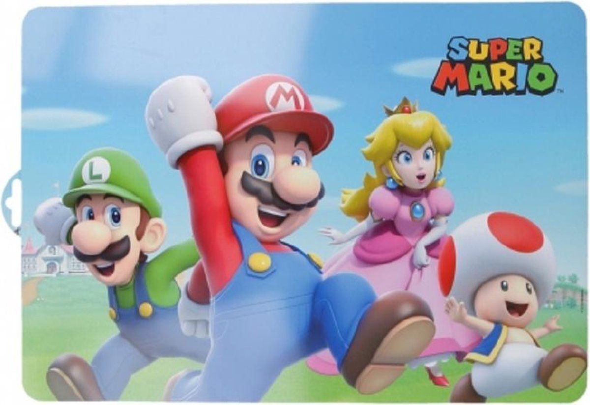 Super Mario Bros junior placemat 40 x 28 cm - Multicolor