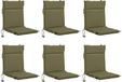 vidaXL 6-delige Hoogrug Kussen GEMERT 6 pcs 100% Polyester Olijfgroen