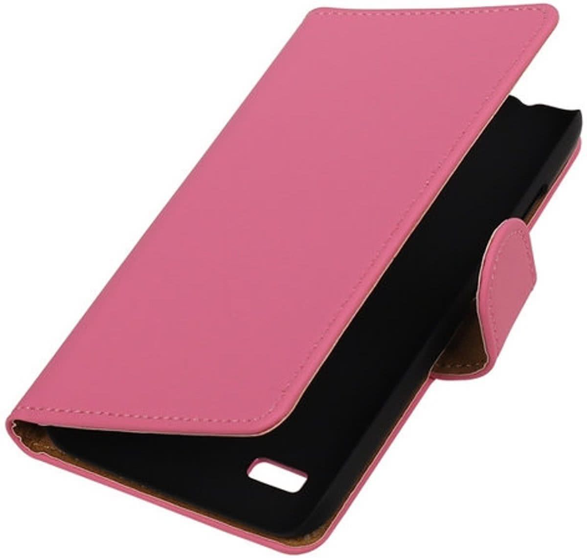 Best Cases Roze Effen Booktype Samsung Galaxy Xcover 2 S7710 Wallet Cover