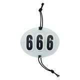 Imperial Riding IRH Basic Square Head Number Holder with Elastic Cords - 3 Digits - White - Size 1